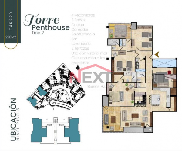 VENTA PENTHOUSE TIPO 1 CUMBRES EL ENCANTO EN SAN CARLOS SONORA, MEXICO.