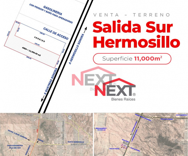 TERRENO EN VENTA SALIDA SUR HERMOSILLO