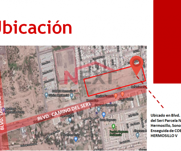TERRENO EN VENTA SOBRE CAMINO DEL SERI