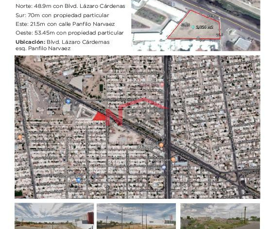 SE VENDE TERRENO SOBRE BLVD. LAZARP CARDENAS EN HERMOSILLO