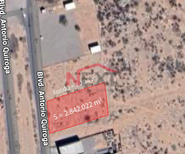 TERRENO EN VENTA SOBRE BLVD. QUIROGA CASI ESQUINA CON CAMINO DEL SERI