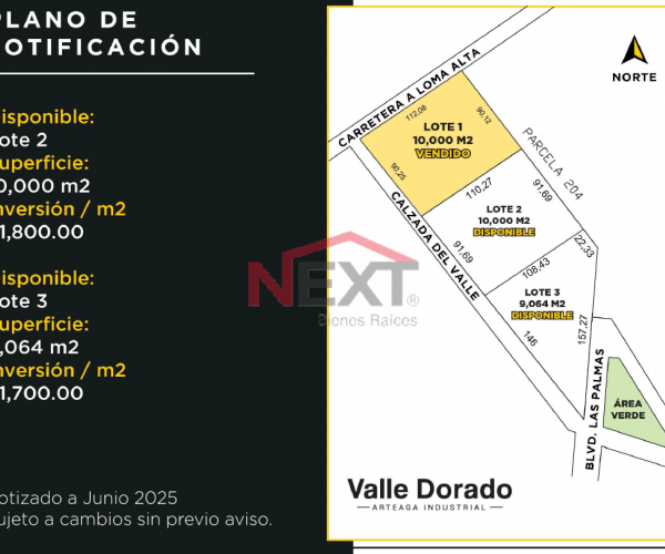 Terreno Industrial de 10,000 mts Valle Dorado Industrial Arteaga