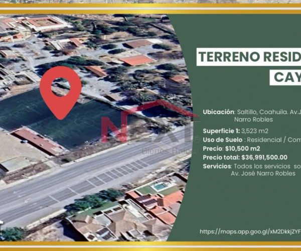 TERRENO COMERCIAL EN VENTA EN BLVD. JOSE NARRO ROBLES