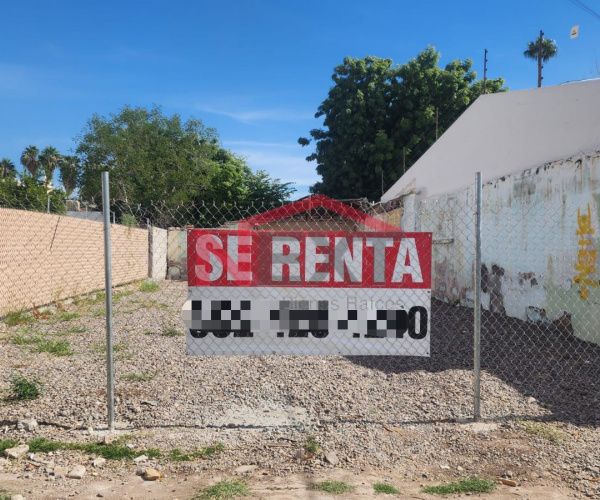 TERRENO EN RENTA EN COL. CENTENARIO