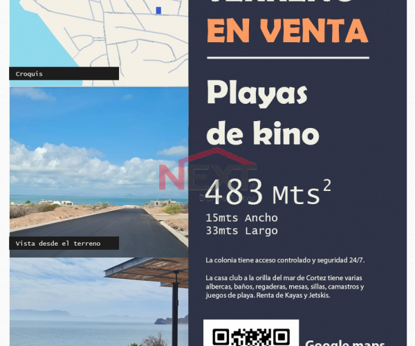 TERRENO EN VENTA EN PLAYAS DE KINO
