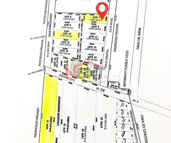 TERRENO EN VENTA EN FRACC. CONQUISTADORES RESIDENCIAL EN COL. PUEBLO VIEJO CABORCA SON