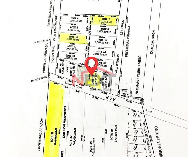 TERRENO EN VENTA EN FRACC. CONQUISTADORES RESIDENCIAL EN COL. PUEBLO VIEJO CABORCA SON